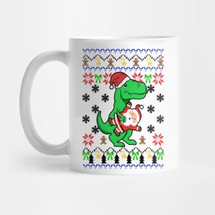 Ugly Christmas sweater dinosaur Mug